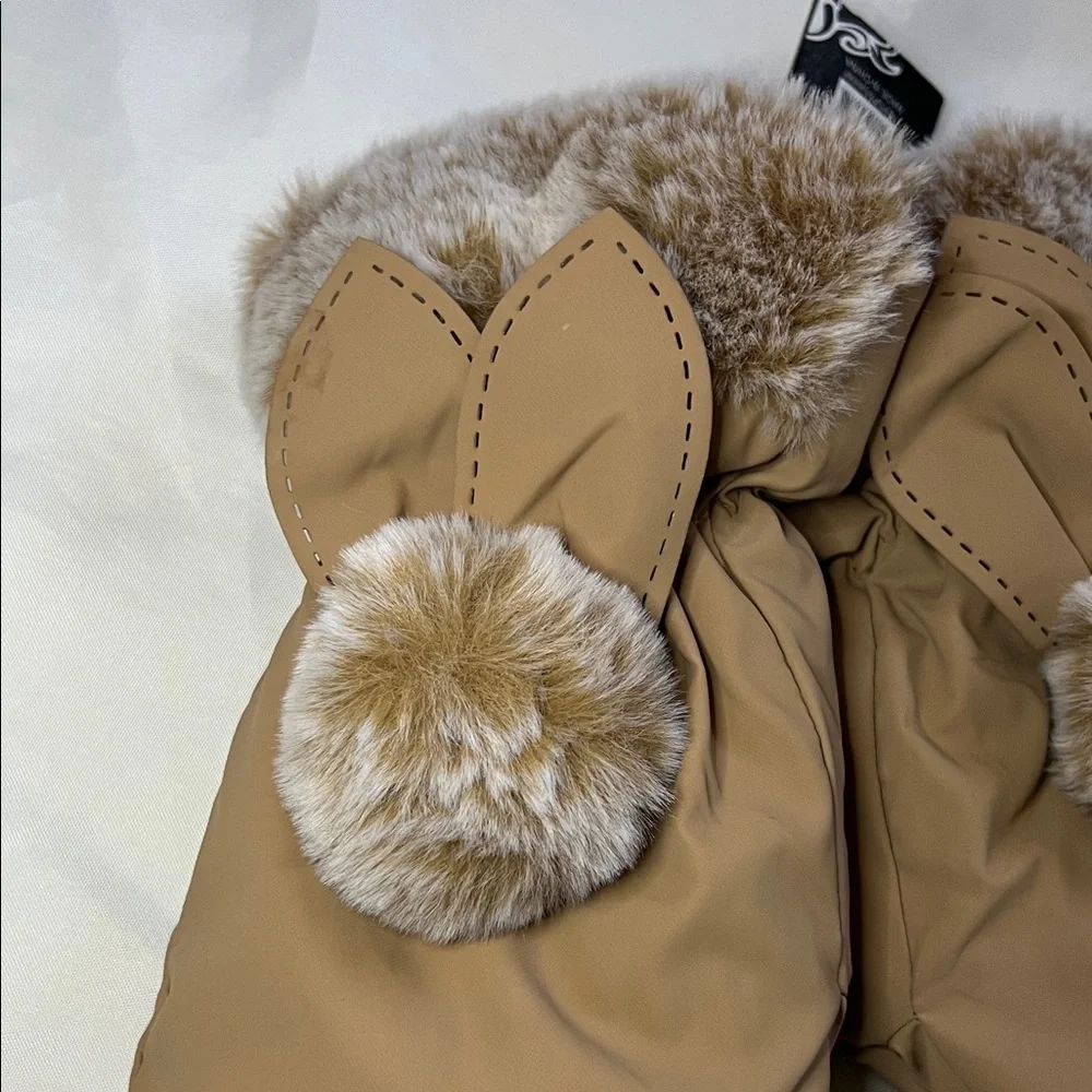 “Bundle 10 for $13” Juniors Cozy Brown Teen Girls Mittens
